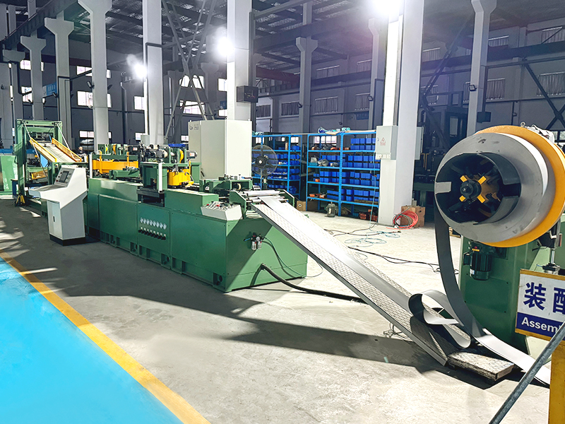 Two Shearing One Punching Silicon Steel Cutting Line