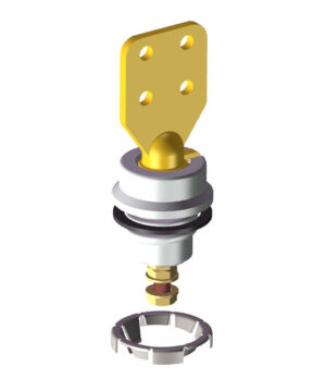 1.2 KV417 A BIL 30KV ANSI Spade 4 Hole Porcelain Bushing Transformer Insulator