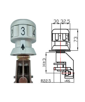 Type S1 De-energized Linear Tap Changer Knob