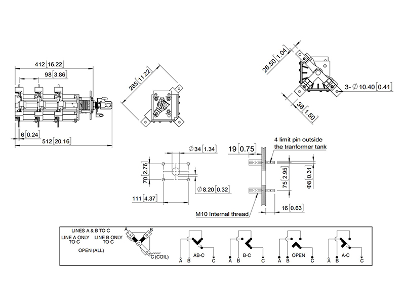 15/25kV Four-position Loadbreak Switch - 图片 2
