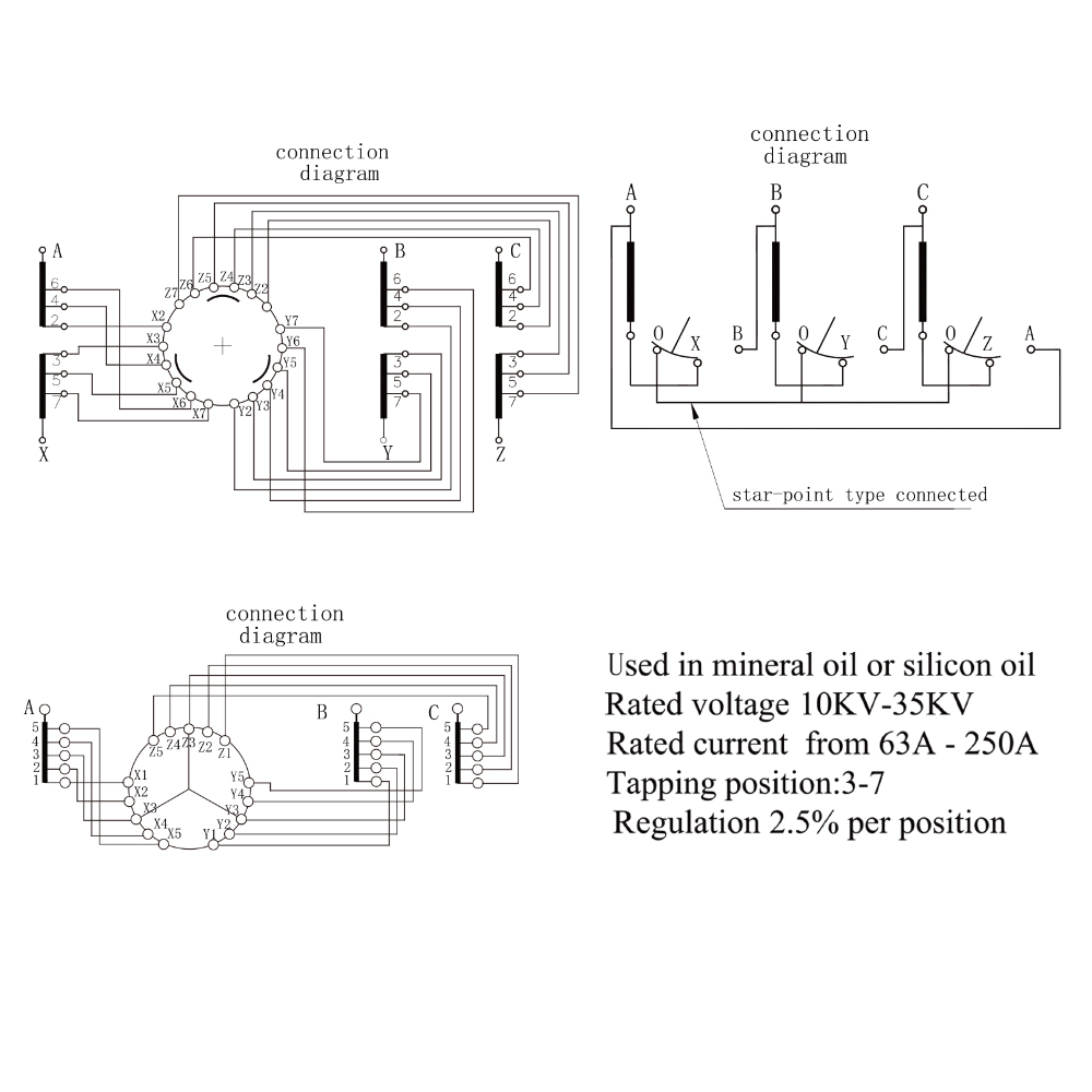 Type WSTZH3 Three Phase Tap Changer Series-paraleldelta Connection - 图片 2