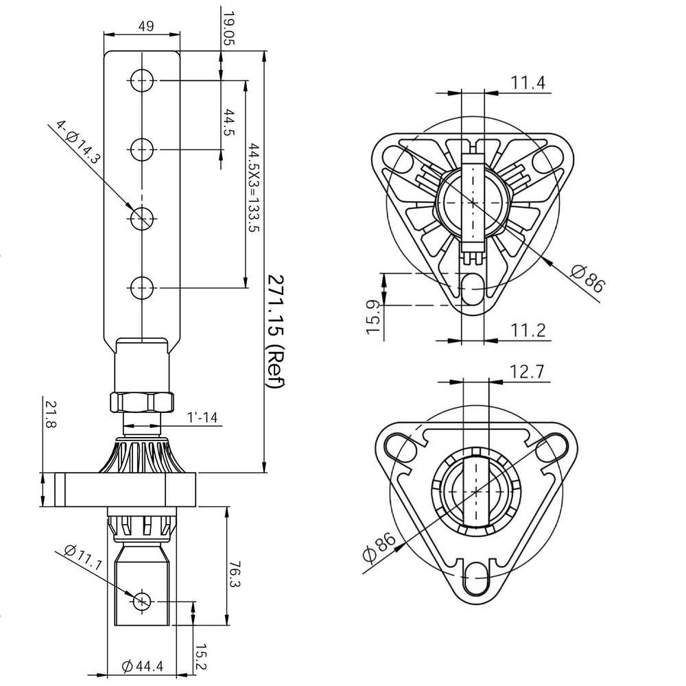 1.2KV 833A BIL30KV ANSI Transformer LV Bushing Insulator - 图片 2