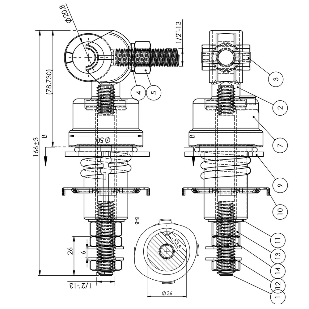 1.2KV 208A BIL 30KV ANSI Low Voltage Transformer Porcelain Bushing - 图片 2