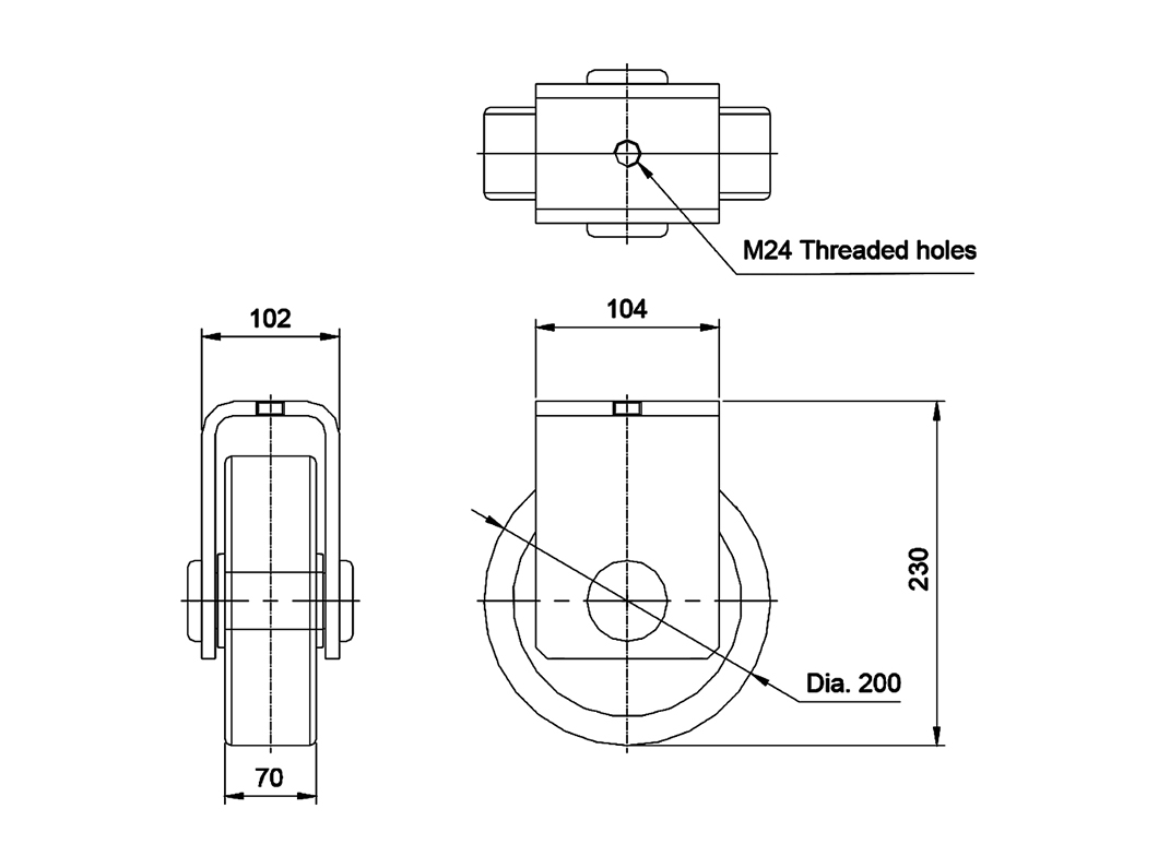 TC200B-200070-01 Transformer Caster - 图片 2