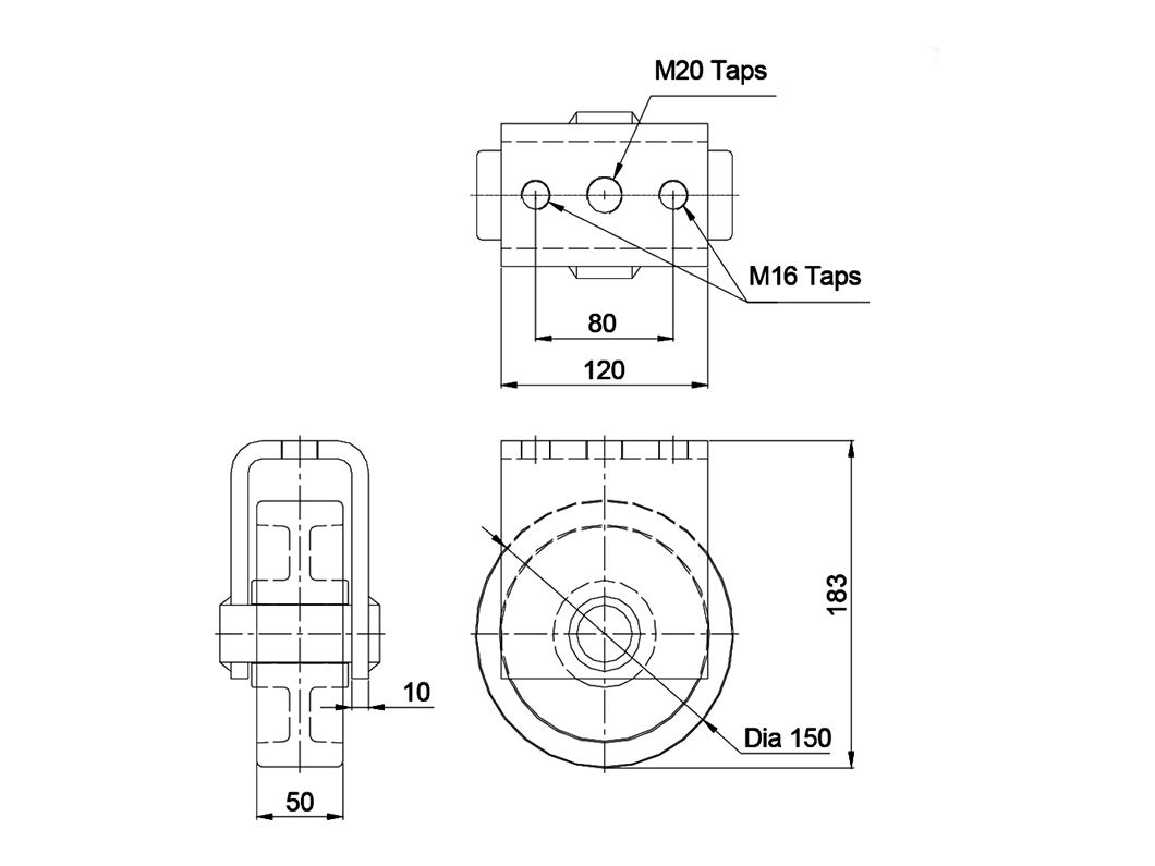 TC150A-150050-01 Transformer Caster - 图片 2