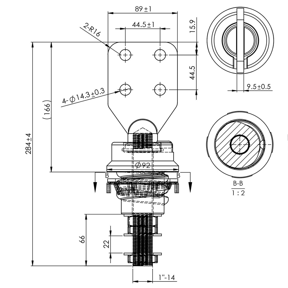 1.2KV 833A BIL 30KV ANSI Low Voltage Porcelain Bushing - 图片 2