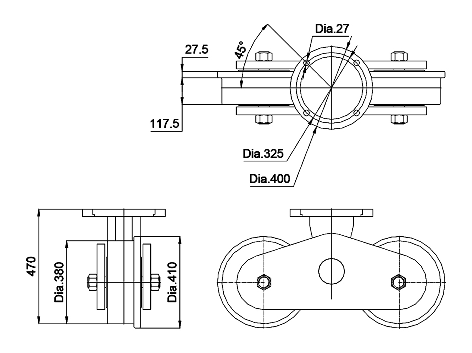 TC380C-D380118-410027-S-SF Transformer Caster - 图片 2