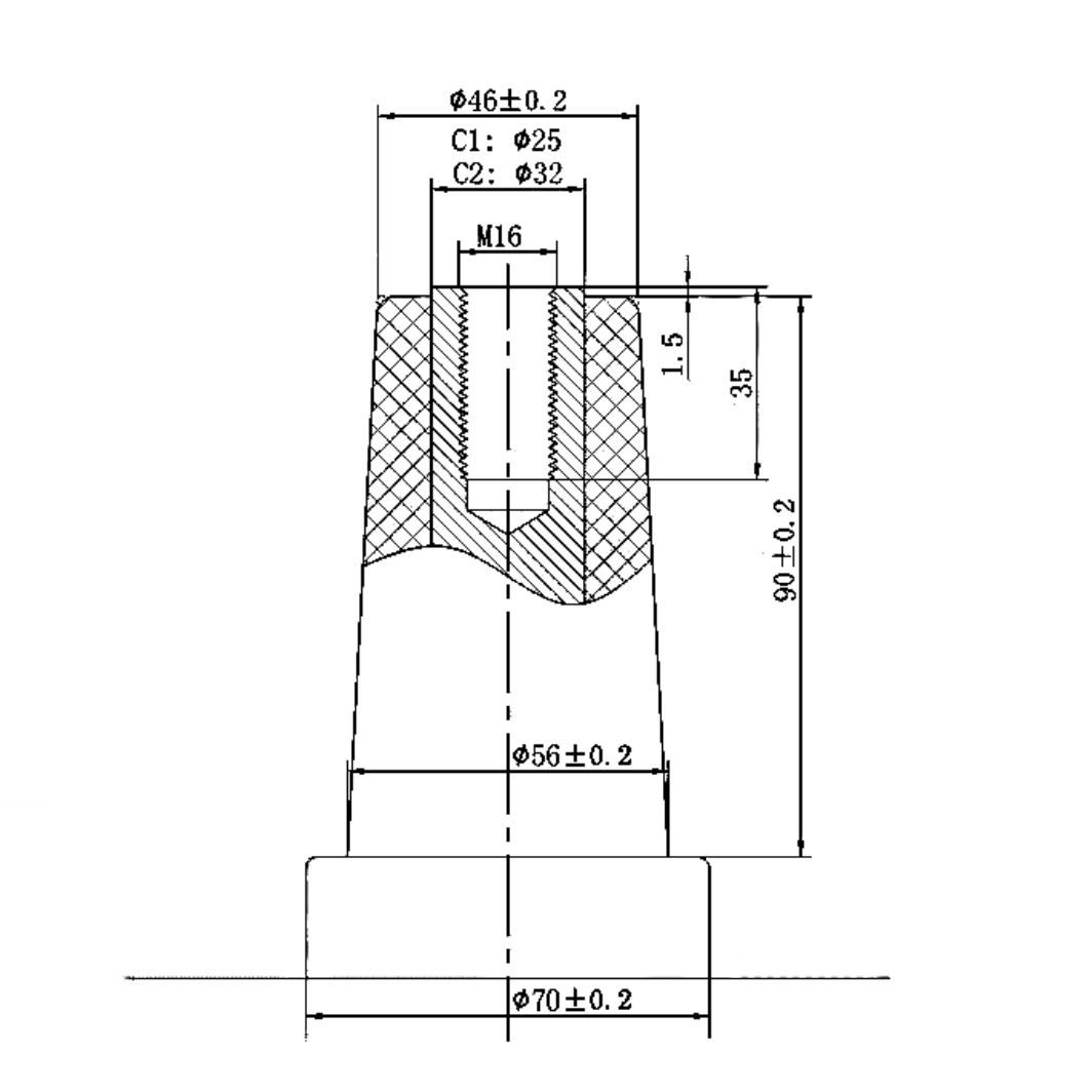 15kv 630A Through Wall Bushing Well Insert - 图片 3