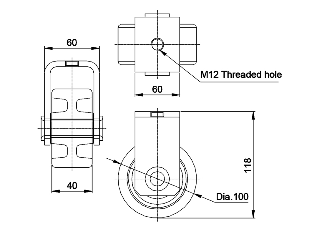 TC100A-100040-01 Transformer Caster - 图片 2
