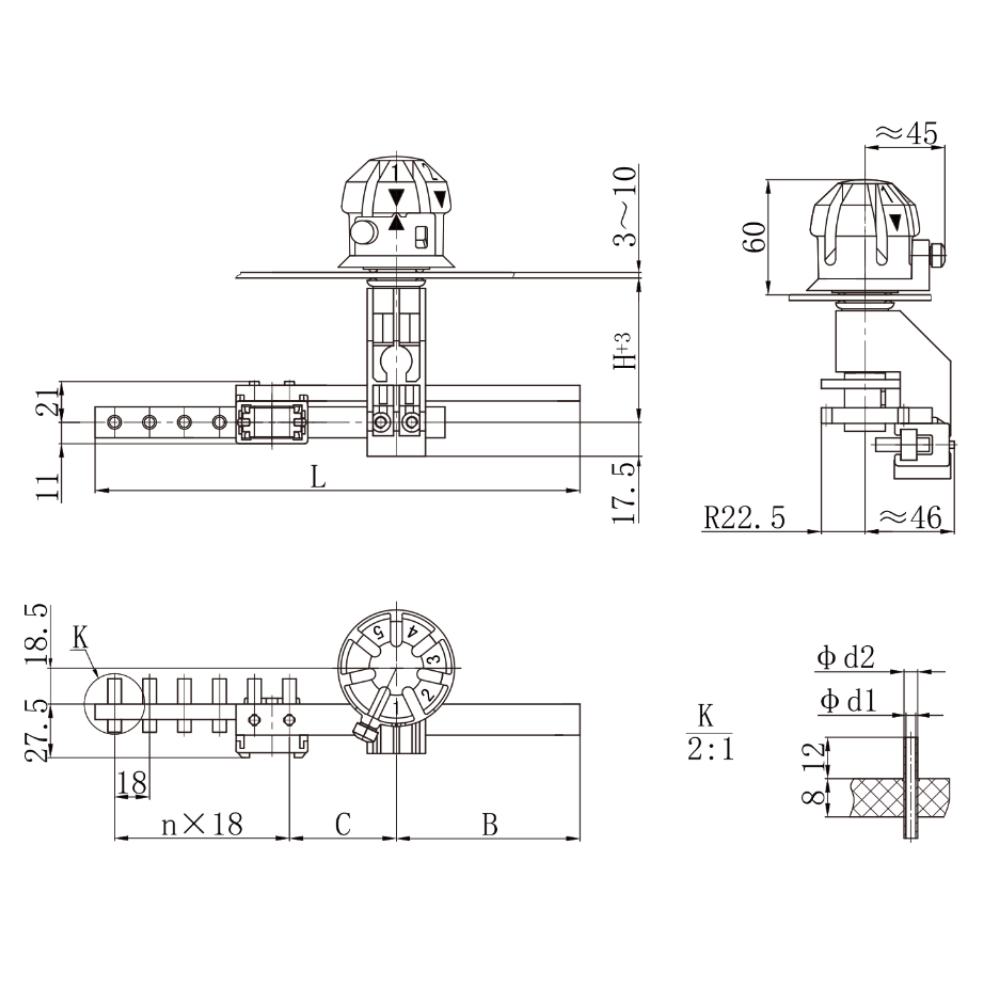 Type WDTII Single Phase Tap Changer (delta connection) - 图片 2