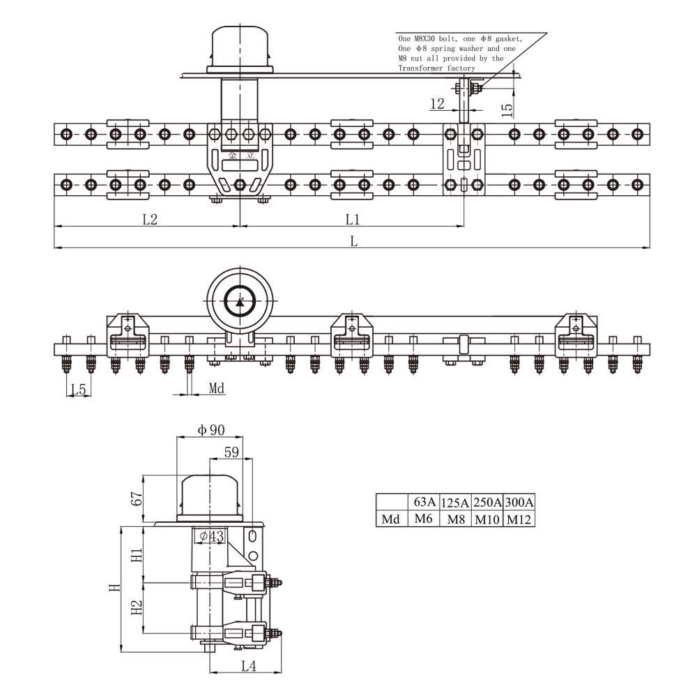 Type WST5 Three Phase Off Load Tap Changer (delta connection) - 图片 3