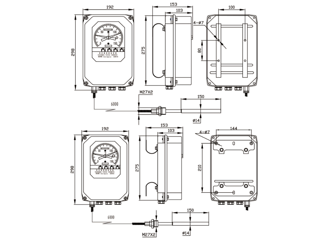 BWR-04□(TH) series transformer winding thermometer - 图片 2